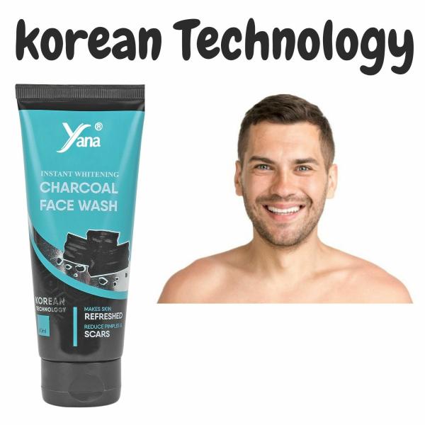 YANA CHARCOAL INSTANT WHITENING FACE WASHFOR PIMPLES PRONE SKIN FOR DRY