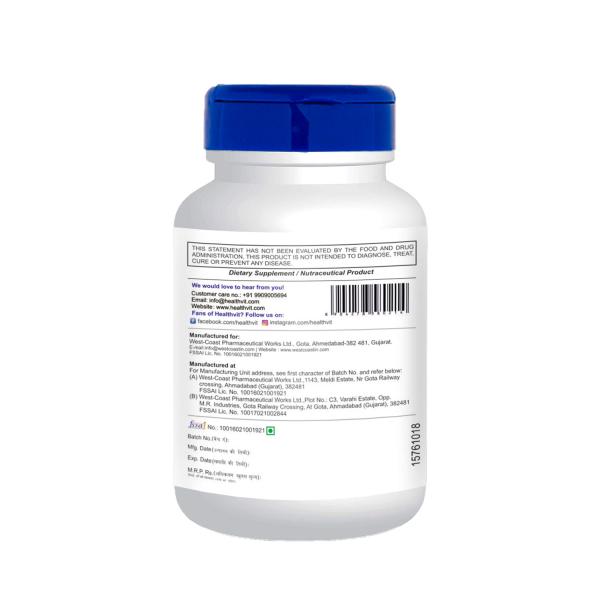 Healthvit Fenugreek Methi Powder 500mg Supplement 60 Capsules JioMart