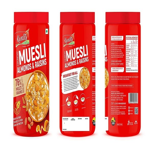 Kwality Muesli Crunchy Almond & Raisins 1kg Jar JioMart