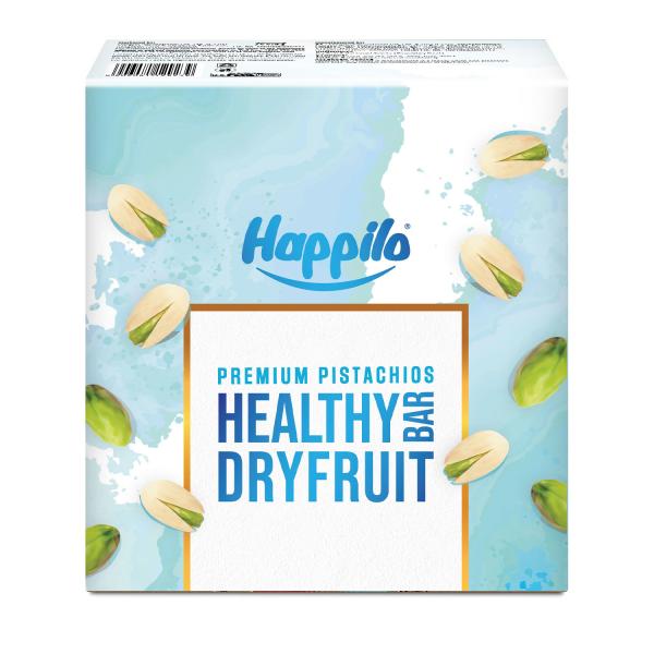 Happilo Premium Pistachios Healthy Dry Fruit Bar Pack of 6 (35g each