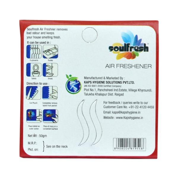 SOULFRESH Assorted Air Freshener Blocks for toilet Pack of 3 50g