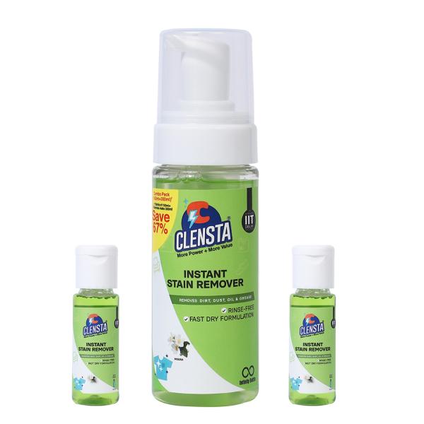 Clensta Instant Stain Remover for Clothes, Sofa & Car Total 450 ml