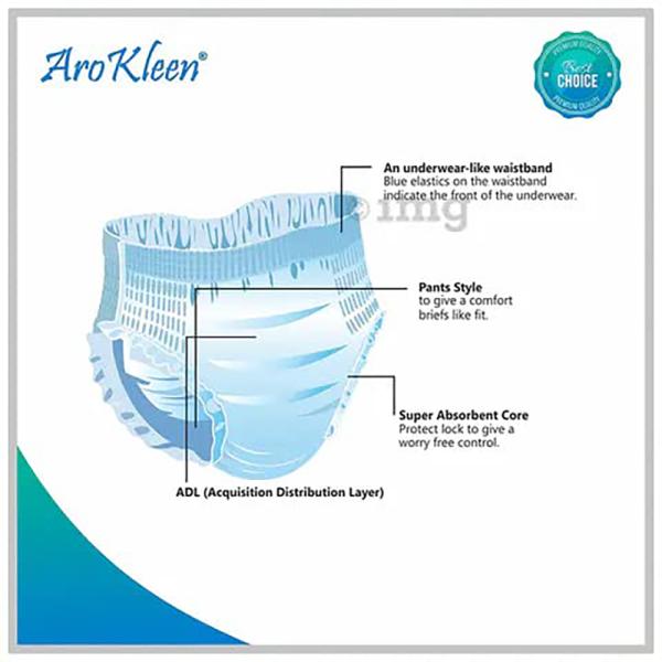 AroKleen Premium Pull Ups Pants Style Underwear Disposable Adult