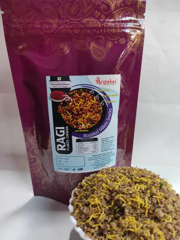 Iron-booster Ragi / Red Millet Flakes Roasted Mixture- 90 gm (Pack of 3 ...
