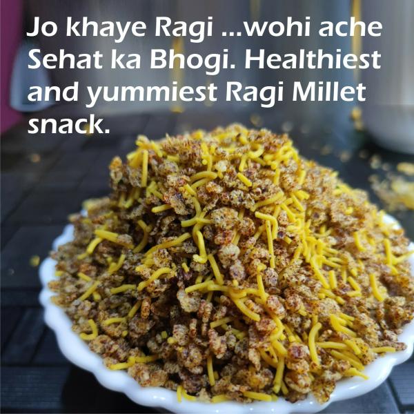 Iron-booster Ragi / Red Millet Flakes Roasted Mixture- 90 gm (Pack of 3 ...