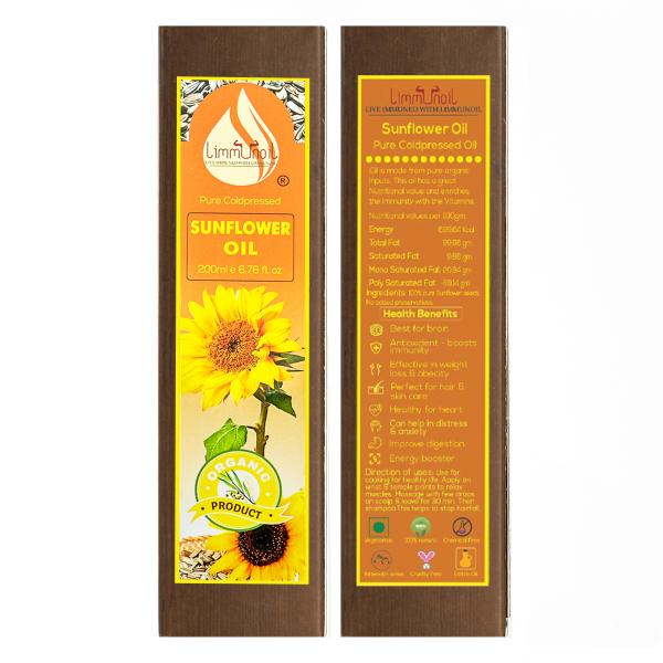 Limmunoil Sunflower Pure Cold Pressed Oil 200ml JioMart