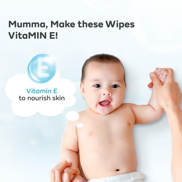 Mylo Gentle Baby wipes with 98 Pure Water, Coconut Oil & Neem With Lid