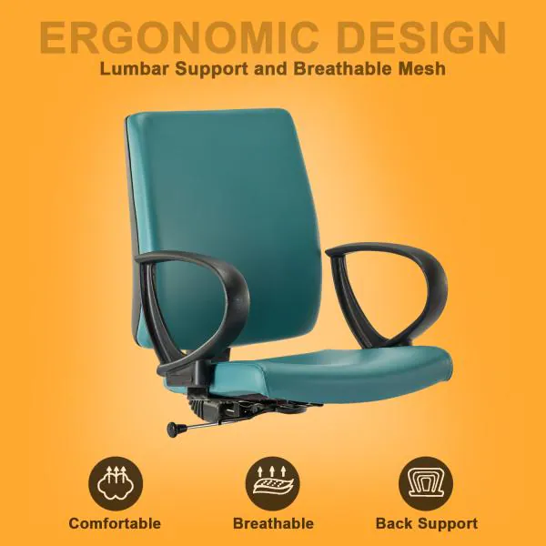 HOF F503 Medium Back Ergonomic Work from Home Leatherette Executive