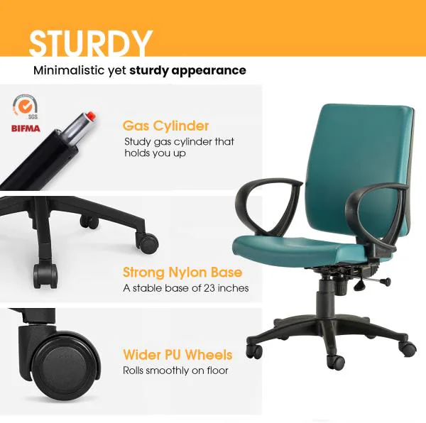 HOF F503 Medium Back Ergonomic Work from Home Leatherette Executive