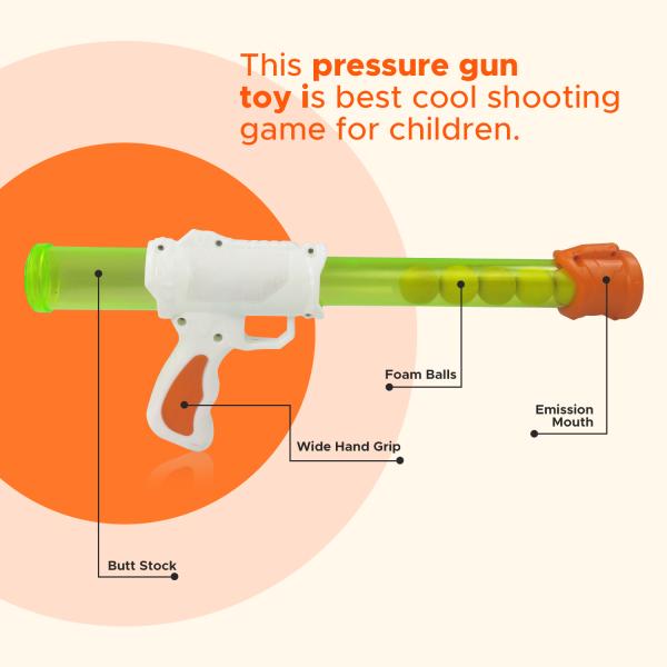 NHR Air Pressure Gun for Kids Soft Ball Air Shooting Gun Gun with 5