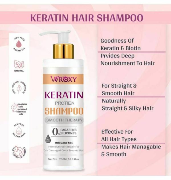 Wroxy Keratin Shampoo 200ml, Keratin Conditioner 200ml, Onion Hair