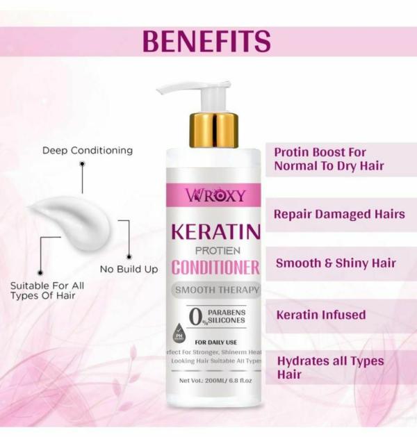 Wroxy Keratin Shampoo 200ml, Keratin Conditioner 200ml, Onion Hair