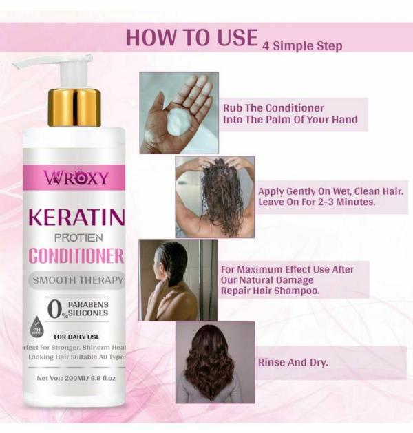 Wroxy Keratin Shampoo 200ml, Keratin Conditioner 200ml, Onion Hair