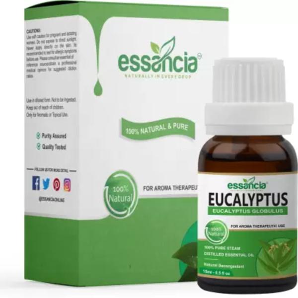 ESSANCIA Eucalyptus Essential Oil for Hair, Beard, Skin, Face, Clear