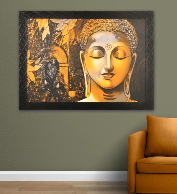 Shree Kala Tushti Contentment Buddha Big Oil Painting JioMart
