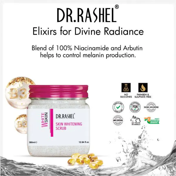 Dr.Rashel WHITE SKIN SCRUB For Skin Whitening, Skin Lightening, Dark