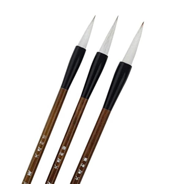 FRKB Calligraphy/Drawing Brush Set of 3 pc with Reusable Velvet Paper
