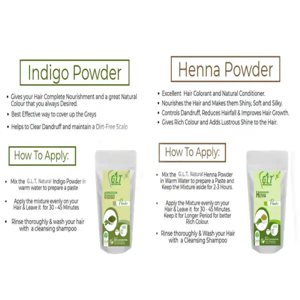 Henna Powder Indigo powder For hair For black Hair colour Hair Growth & Hair Treatment pack of