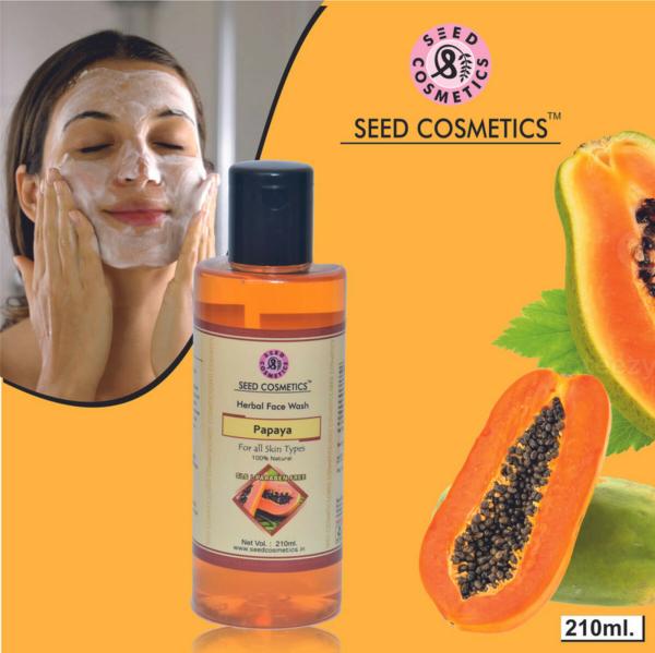 Seed Cosmetics Papaya Herbal Face Wash 100 Natural SLS Paraben