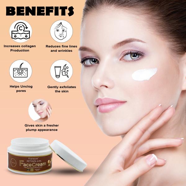 Franeura AntiAging Retinol Face Cream for younger looking skin Reduce Fine Lines JioMart