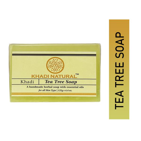 Khadi Natural Tea Tree Handmade Bathing Soap With Essentials Oil Pack