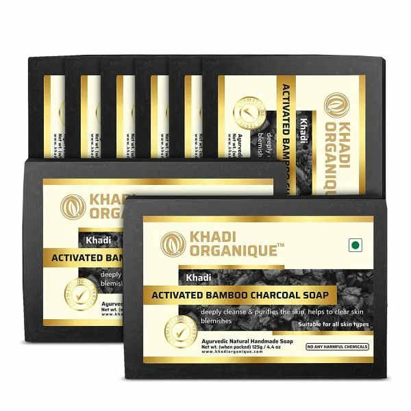 Khadi Organique Charcoal Soap Pack of 8 JioMart