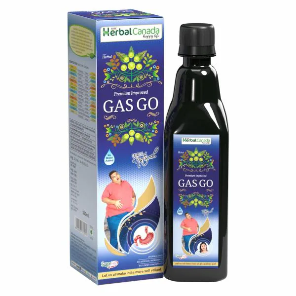 Harc Herbal Canada Gas Go Syrup Juice Ayurvedic Tonic for Digestion, Acidity, Gas Relief