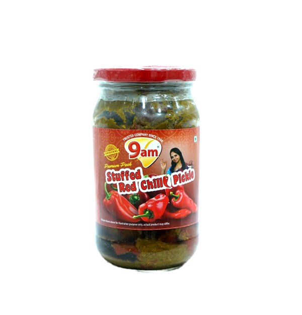 9am Stuffed Red Chilli Pickle 400g JioMart