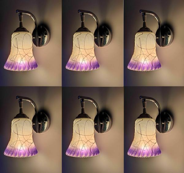 P R PRASHANT Glossy Blue Wall Lamp Surface Mounted (Pack of 6) JioMart