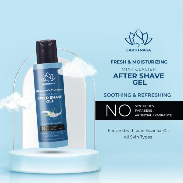 EARTHRAGA Antiseptic Aftershave Gel Skin Repair with Aloe Vera