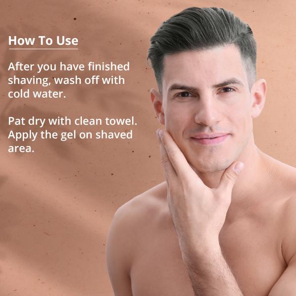 EARTHRAGA Antiseptic Aftershave Gel Skin Repair with Aloe Vera