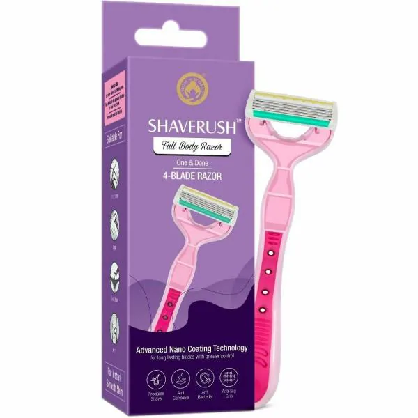 Mom & World ShaveRush 4 Blade Full Body Razor By with Advance Nano Coating  Technology & Lubricating Strip For Painless Body Hair Removal - JioMart