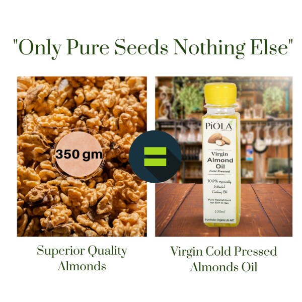 PiOLA Wood Pressed Almond Oil 100 Natural Chemical & Preservative