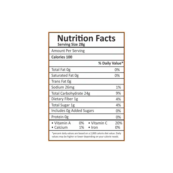 Nutrition Facts Dried Mango Slices Besto Blog