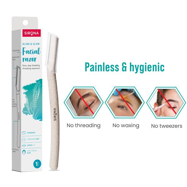 Sirona Facial Razor for Women 1 Razor Face Razor & Upper Lips Hair