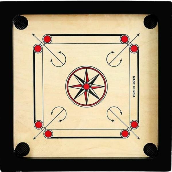 GOLS Premium Quality Smooth & Shiny Glossy Small 20 inch Carrom Board
