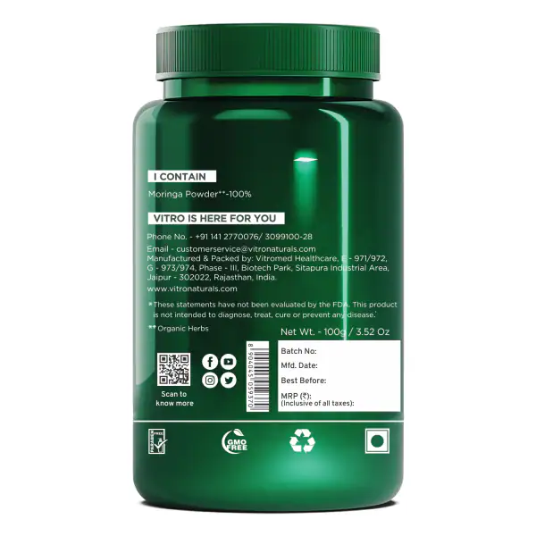 VITRO Moringa Powder Energy booster 100 Pure Moringa I AM