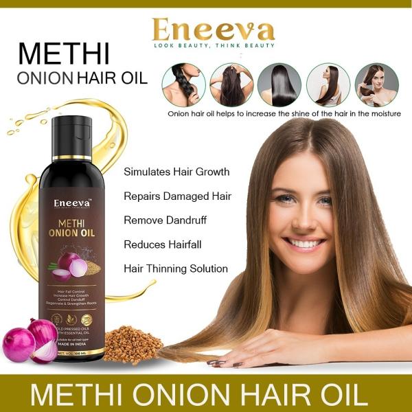Eneeva Onion methi Hair Oil and Onion Hair Shampoo for Hair Growth Oil