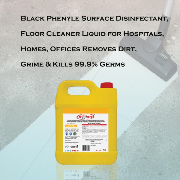 NOHARA Black Phenyl Floor Cleaner Disinfectant liquid Phenyl for Sparkling Clean Floors 5000 ML