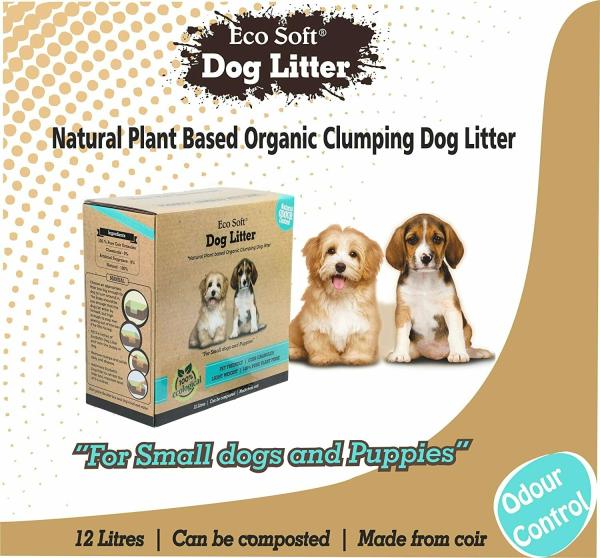 Eco Soft Dog Litter, 12 Litre Natural, Plant Based, Organic, and