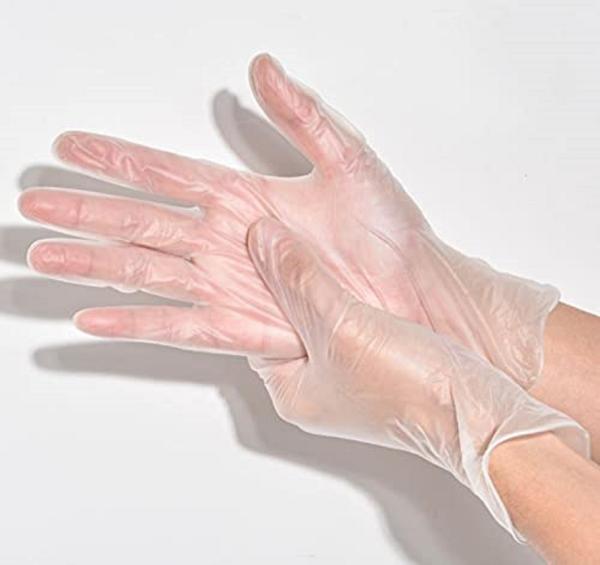 Latex-Free Glove BGH ER-NMBGH 50 Pairs Clear Vinyl Gloves,Rubber Latex Free,Disposable Gloves,Multi-Purpose Household Use 