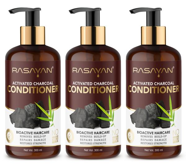 RASAYAN Charcoal Conditioner For Smoothing Repairing Dull Brittle Hair