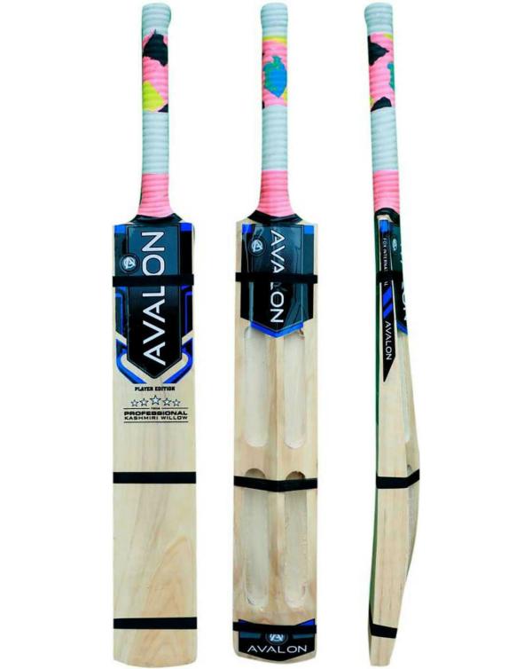 Avalon 4 Scoop Double Blade Kashmir Willow Cricket Bat with Ball and