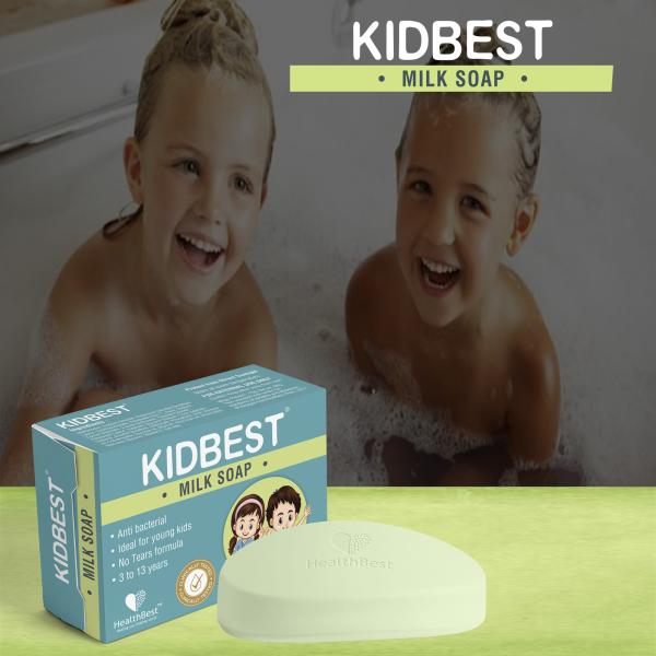 HealthBest Kidbest Milk Soap for Kids Normal Skin, Sensitive Skin