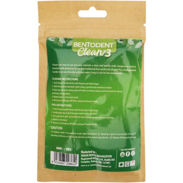 Bentodent Biodegradable Dental Floss Picks 30 Pcs JioMart