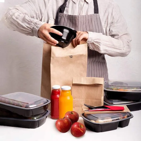 MAPPA 1 KG Capacity Kraft Brown Paper Bags Large Paper Lunch