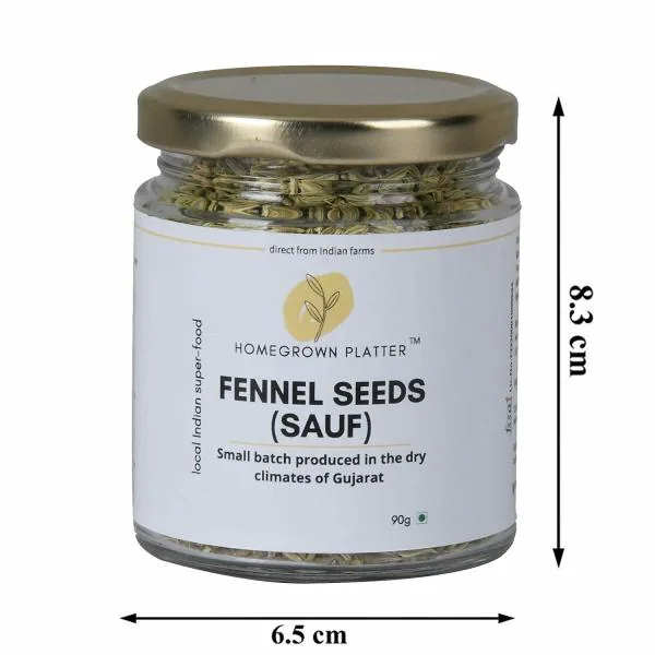 Homegrown Platter Fennel Seeds for Digestion (Saunf) Natural Mouth