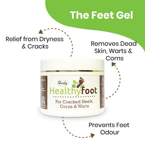 Herby Herbal Gel for Corns, Warts & Cracked Feet 100g JioMart