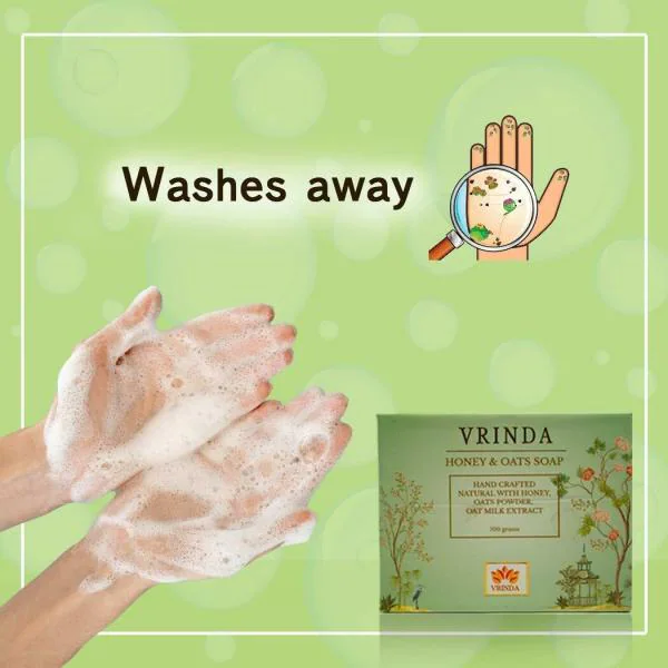 VRINDAAM Luxurious Moisturizing Honey & Oats Bath Soap For Hand & Face