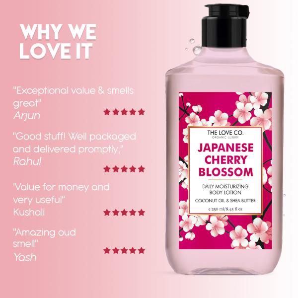 The Love Co. Japanese Cherry Blossom Body Lotion Daily Skin Moisture